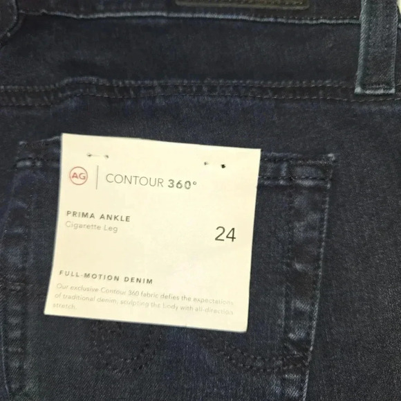 AG Contour 360° Prima Ankle Cigarette Leg Sz 24 NWT Dark Wash - Picture 7 of 7